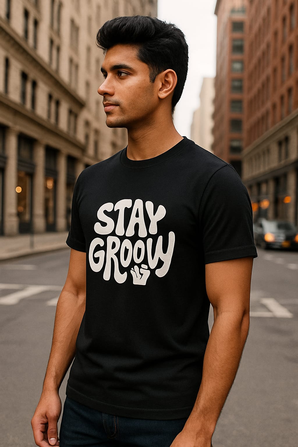 TOOFIT trendy printed Men's Super Combed Cotton Rich Solid Round Neck Regular Fit Half Sleeve T-Shirt