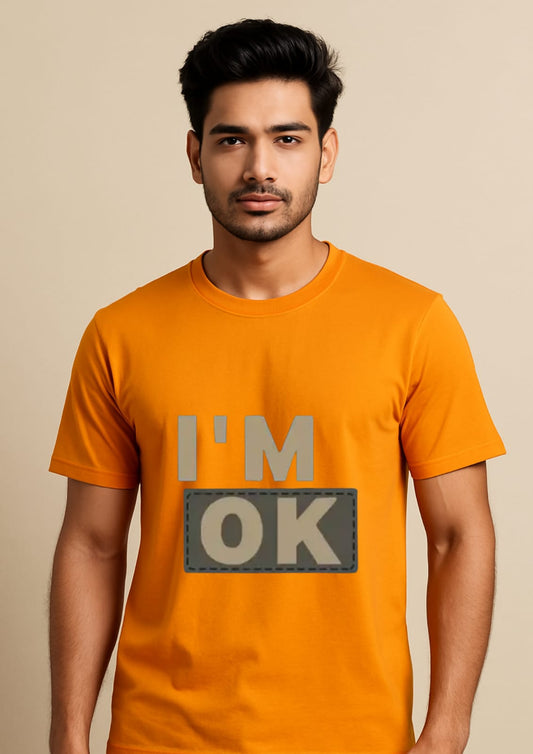 TOOFIT  trendy printed Men's Super Combed Cotton Rich Solid  Round Neck Regular Fit Half Sleeve T-Shirt