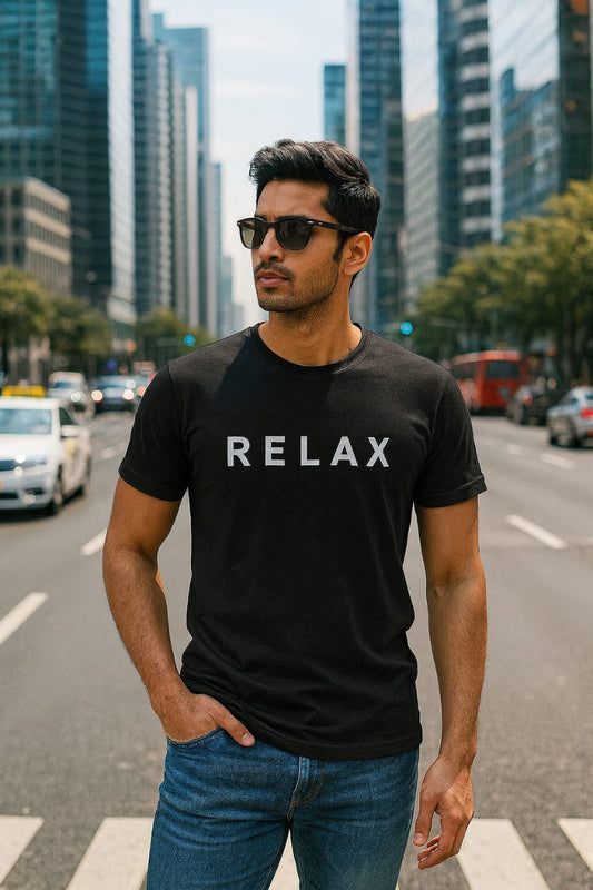 TOOFIT  trendy printed Men's Super Combed Cotton Rich Solid  Round Neck Regular Fit Half Sleeve T-Shirt