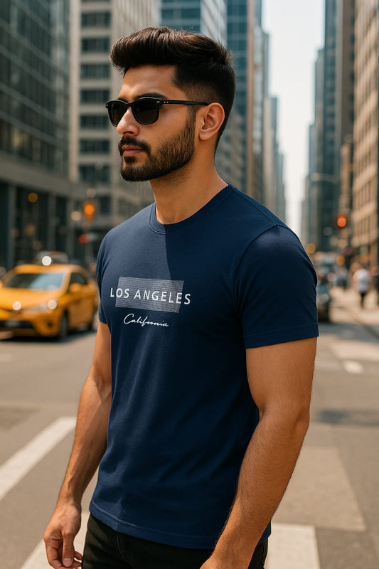 TOOFIT  trendy printed Men's Super Combed Cotton Rich Solid  Round Neck Regular Fit Half Sleeve T-Shirt