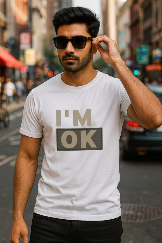 TOOFIT  Regular Fit  WHITE Half Sleeve Round Neck Cotton Tshirt for Men's