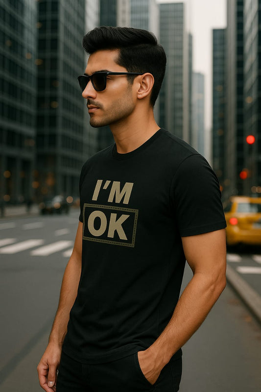 TOOFIT  trendy printed Men's Super Combed Cotton Rich Solid  Round Neck Regular Fit Half Sleeve T-Shirt