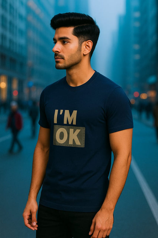 TOOFIT  trendy printed Men's Super Combed Cotton Rich Solid  Round Neck Regular Fit Half Sleeve T-Shirt